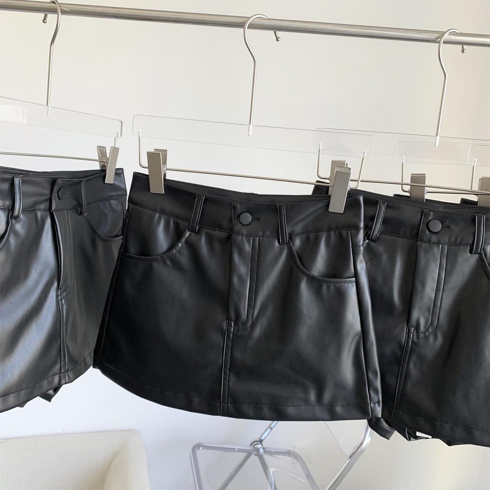 Сексуальные шорты из искусственной кожи, юбка, женские черные мини-юбки трапециевидной формы с высокой талией, уличная одежда Y2K, женские шорты для горячих девушек