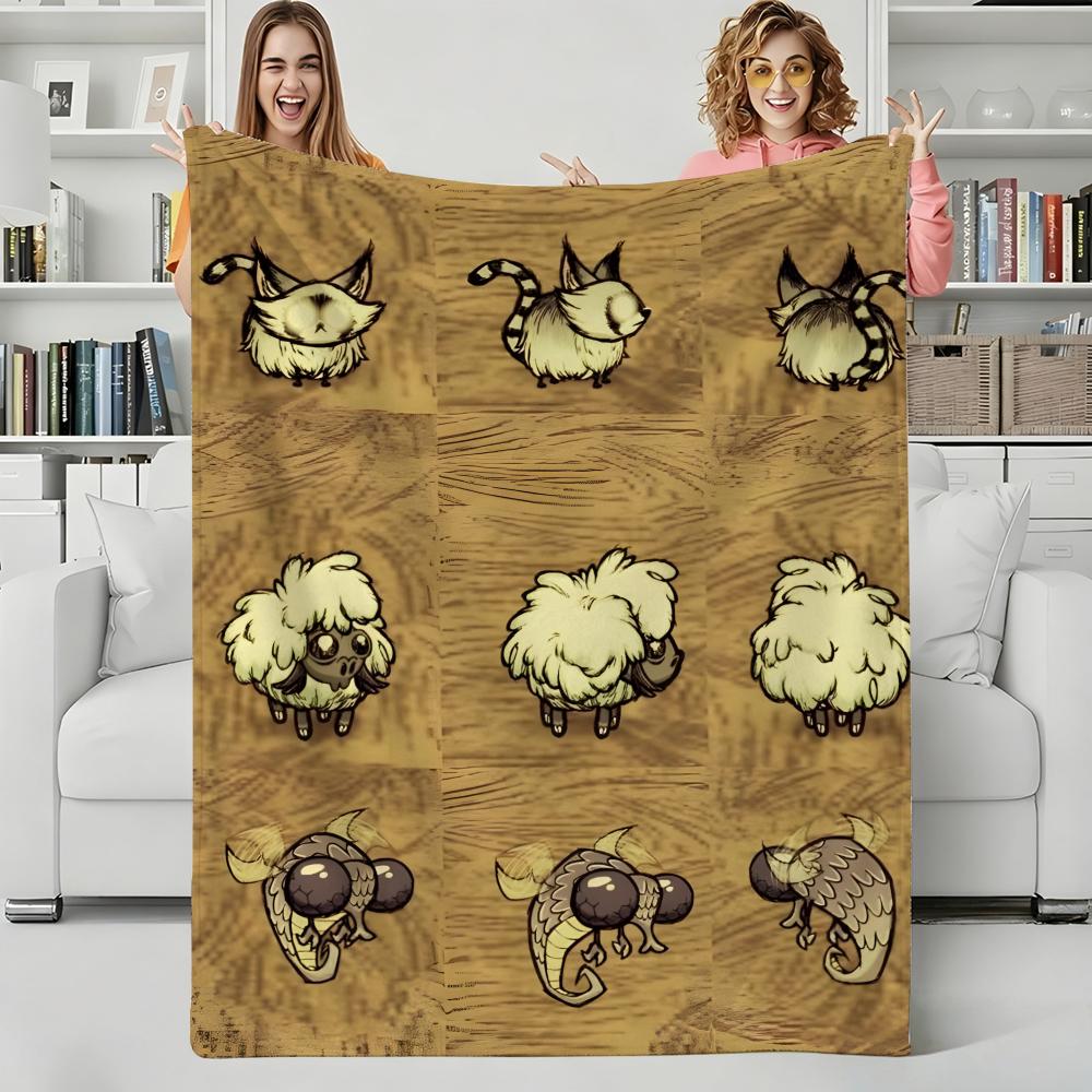 Game D-Dont Starve Throw Flannel Blanket Perfect for Sofa Office Bed Travel Sleep Read Relax Camping four season use