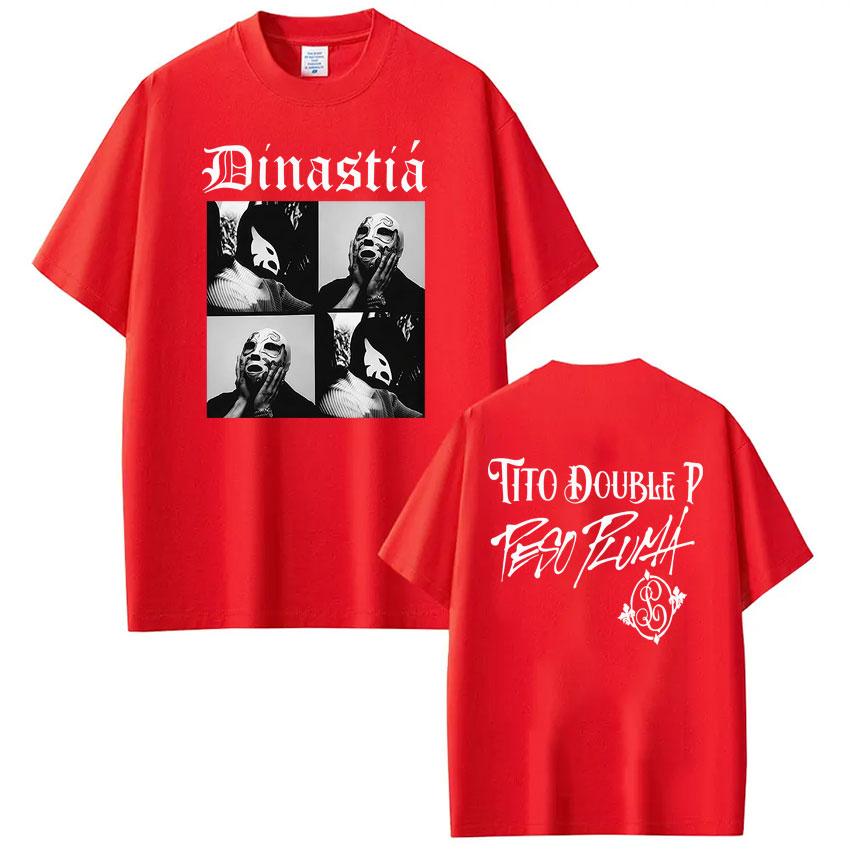 Rapper Peso Pluma Tito Double P Dinastia Album Vintage Print Tees Men Women Fashion Tshirts Gothic Punk Casual Cotton Tshirt