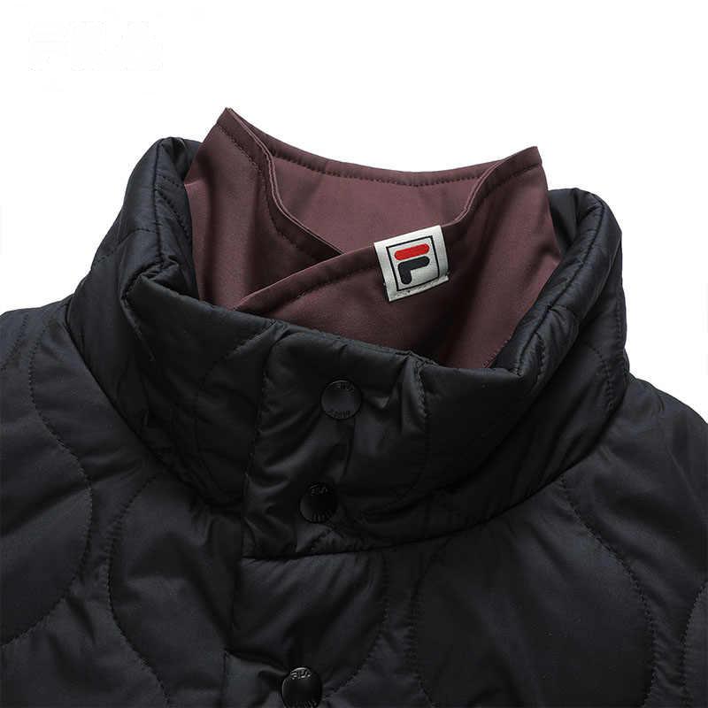 Fila X Mihara Yasuhiro Collaboration Series Faux Two-Piece Cotton Jacket Men Jacket Black F11M143901F-BK