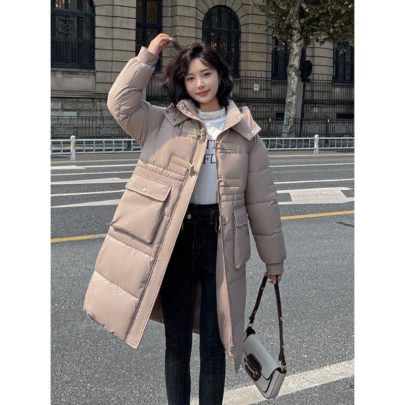 Women's Windproof Hooded Fluffy Warm and Cold Loose Medium-length Casual Sports High-quality Fabric Jacket Cotton Coat Jacket