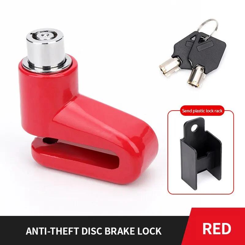 Anti-Theft Motorcycle Disc Brake Lock Safety Wheel Lock for Mountain & Road Bikes Includes 2 Keys