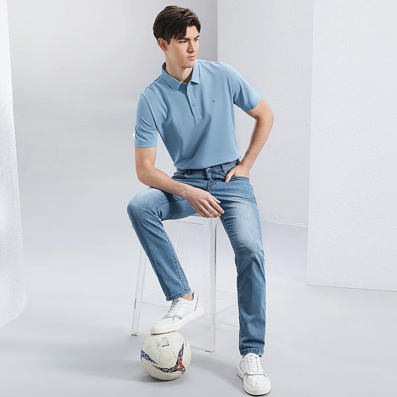 Мужские повседневные джинсы Septwolves из лиоцелла с прямыми штанинами и эффектом стирки