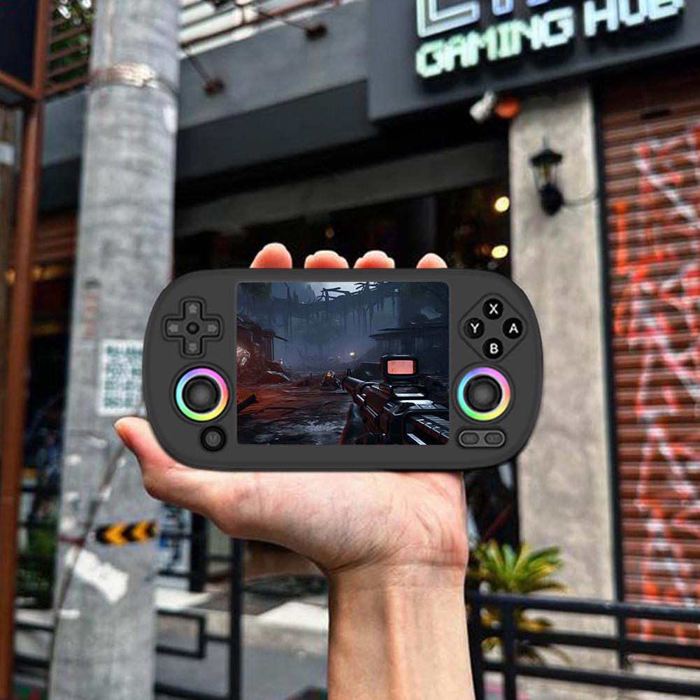 Силиконовый чехол для ANBERNIC RG40XX H Защитное стекло для экрана Жесткий чехол для переноски Игровые аксессуары