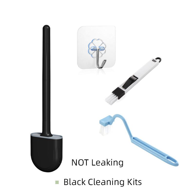 WIKHOSTAR настенная щетка для унитаза, силиконовая плоская насадка для щетки, набор щеток для чистки унитаза, щетка для чистки унитаза, ванная комната