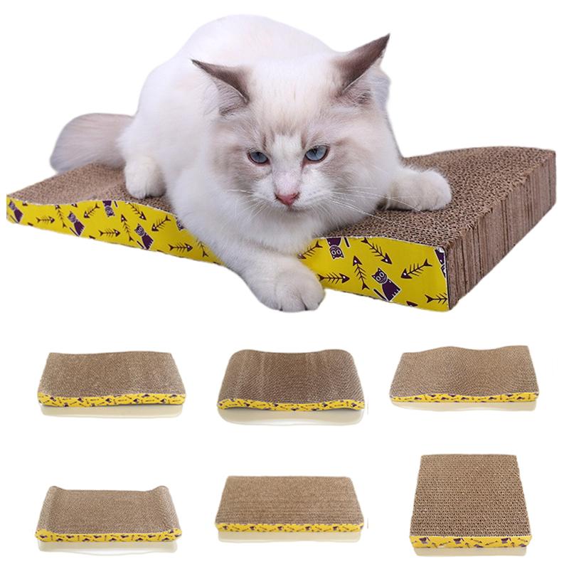 Игрушки для кошек, когтеточка для кошек, гофрированная картонная подушка, шлифовка ногтей, интерактивная защитная мебель, игрушка-когтеточка для кошек