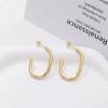 Европейские и американские модные женские серьги из титановой стали с золотым покрытием