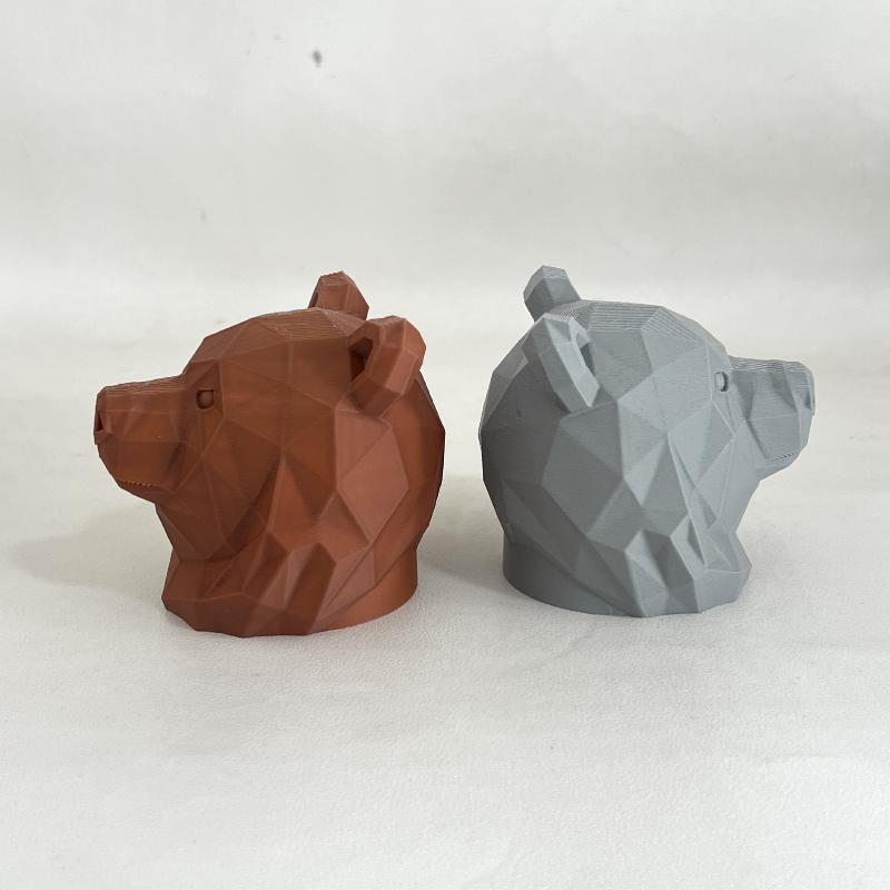3D-печатная статуэтка в форме головы медведя, домашнее настольное украшение, декорация крышки сцепного устройства прицепа автомобиля