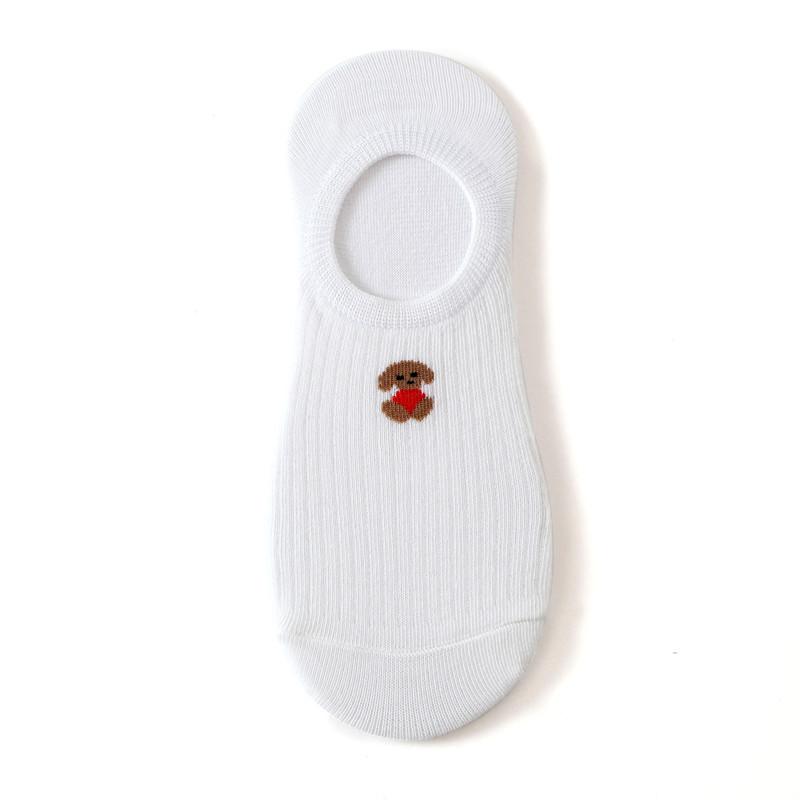 Women Invisible Socks Silicone Anti-slip Socks Animal Pattern Boat Socks