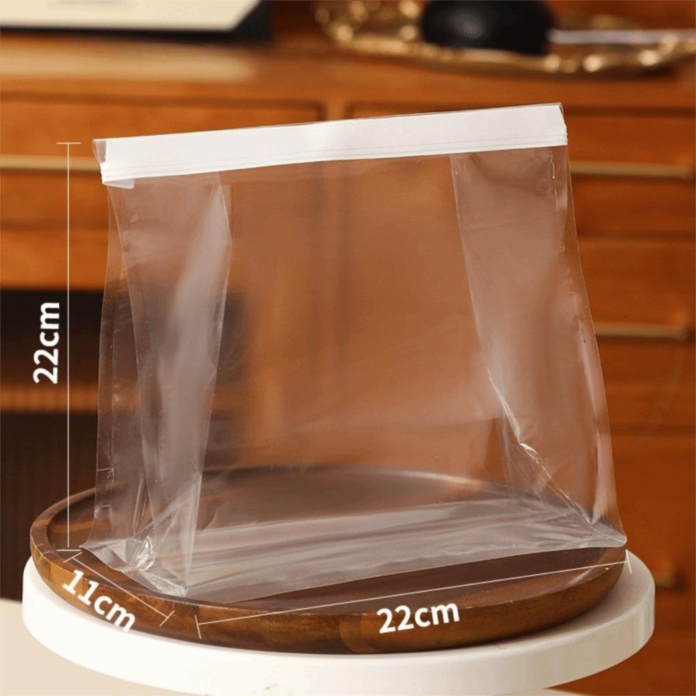 50pcs Transparent Toast Bags Twist Tie Sealed Storage Bakery Packaging Bags Food Packaging Self-Sealed Self-Sealed Pouch Bakery