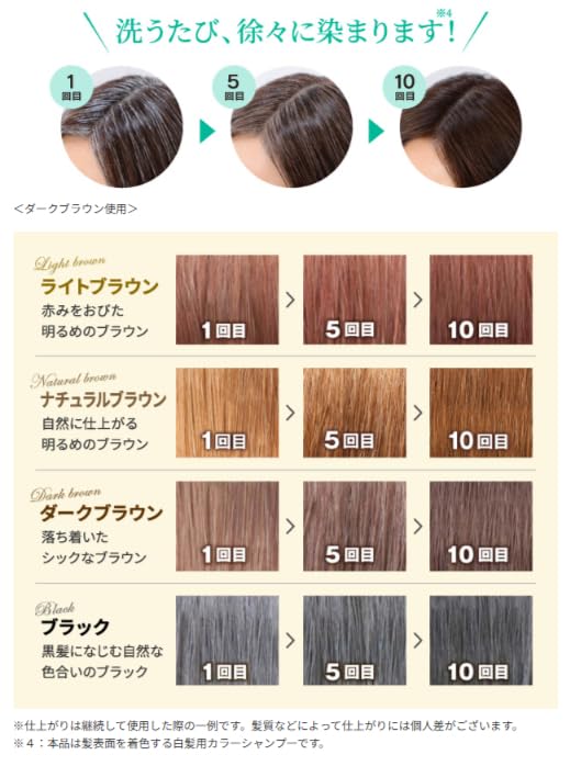 Sastty Rishiri Color Shampoo для седых волос 200 мл, (Темно коричневый)