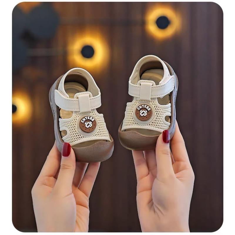 Кроссовки, детские сандалии, летняя детская обувь с противоскользящим покрытием, мягкие дышащие накладки на носки для мальчиков и девочек