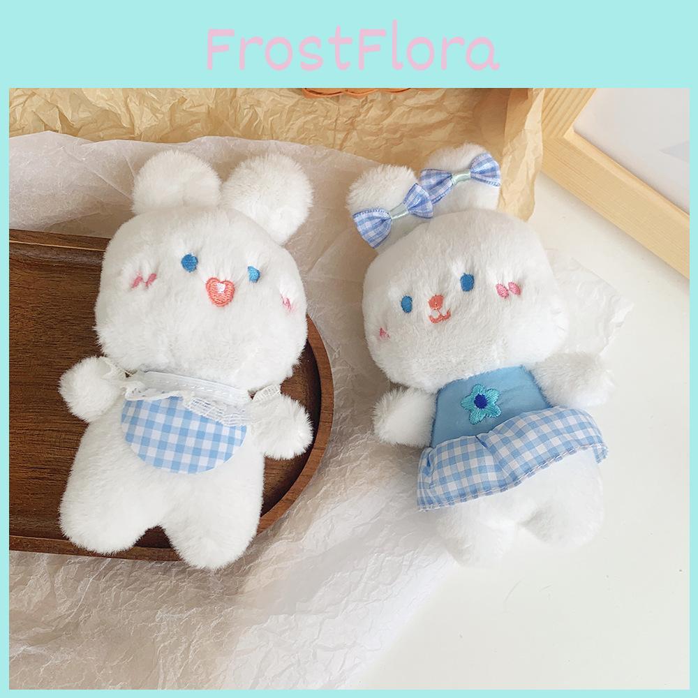 Adorable Blueberry Bunny Plush Toy With Lace Apron Soft Stuffed Animal Doll