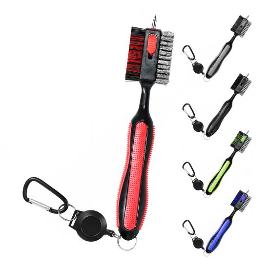 Щетка для гольф-клубов Инструмент для чистки гольф-клубов с магнитным выдвижным карабином Гольф