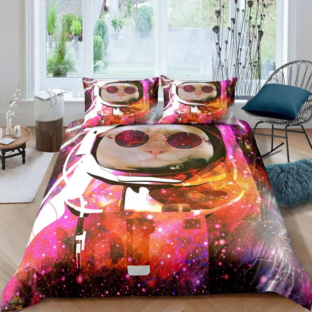 Comforter 2 S Astronaut Queen Size Outer Space Bedding Set 3Pcs For Kids Girls Adultscomforter Soft With