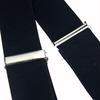 Gentle Men Black Elastic Suspenders Leather Braces X-Back Adjustable Clip-on