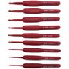 9Pcs Ergonomic Crochet Hook Sweater Sewing Thread Red Handle Craft Accessories Knitting Tools