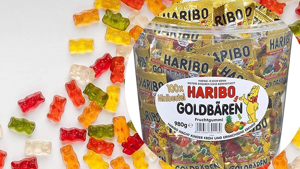 Christmas HARIBO Haribo Gummy Sweets Mini Gold Bear 10g X 50 Pieces Individually Wrapped Gift Bucket Divided Share Present Commercial Use Bulk