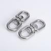 1Pcs 304 Stainless Steel 8 Ring Hook Eye Connectors Marine Anchor Swivel Durable Carabiner Clasp