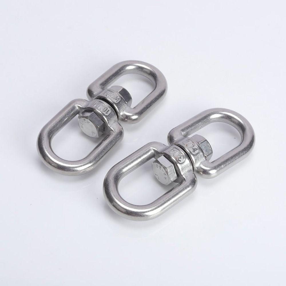 1Pcs 304 Stainless Steel 8 Ring Hook Eye Connectors Marine Anchor Swivel Durable Carabiner Clasp