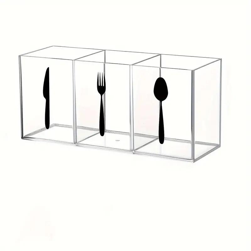 Кухонный органайзер для столовых приборов с тремя сетками, многофункциональная подставка для столовых приборов, стойка для хранения ножей, держатель для ножей, органайзер для столовых приборов, кухонное хранение