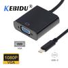 Type C To VGA Adapter Cable USB 3.1 Hub Type-C Male To VGA Female Converter Adapter for Macbook Chromebook Pixel