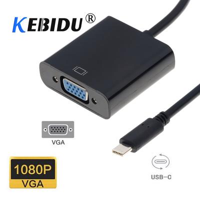 Кабель-адаптер типа C к VGA USB 3.1 Концентратор Type-C «папа» к VGA «мама» Адаптер-конвертер для Macbook Chromebook Pixel