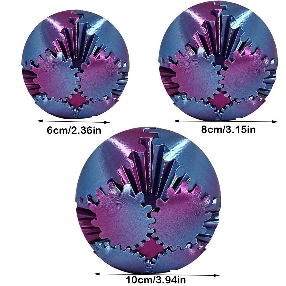 Gear Sphere 3D Printed Gear Ball Anxiety Relaxing Stress Ball New Spin Ball  for Adults