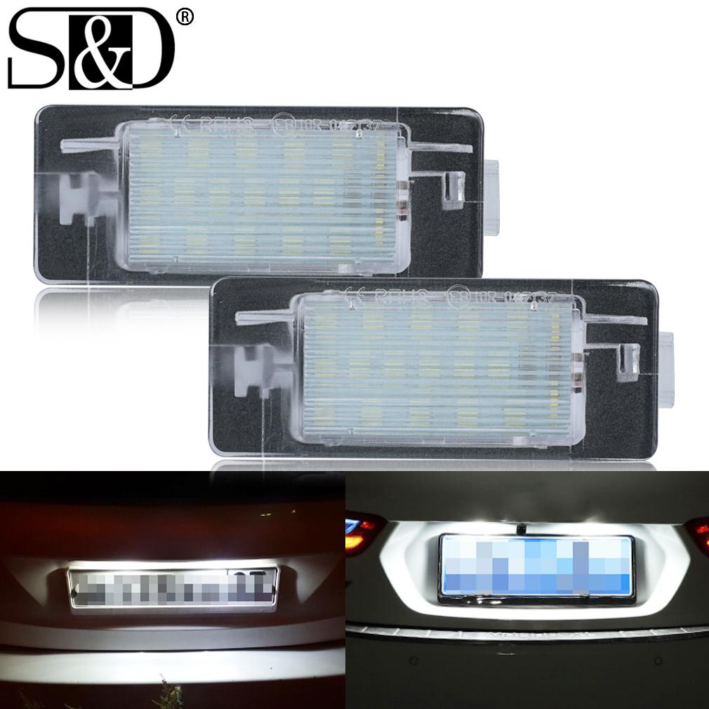 2Pcs Canbus Led License Number Plate Light For Opel Vectra C Estate 2002 2003 2004 2005 2006 2007 2008 Rear Tail Tag Lamp OEM: 93180083 6223510