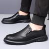 Fashion Spring Autumn Fashion Leather Lightweight Slip-on Platform Men's Loafers Designer Soft Sole Casual Business Men's Dress Shoes