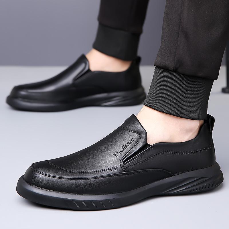 Fashion Spring Autumn Fashion Leather Lightweight Slip-on Platform Men's Loafers Designer Soft Sole Casual Business Men's Dress Shoes