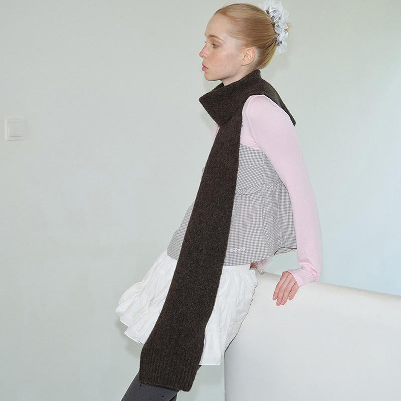 20*160Cm Luxury Wool Scarf Women Fashion Knitted Solid Color Winter Warm Scarves Shawls Pashmina Lady Wrap Bufanda