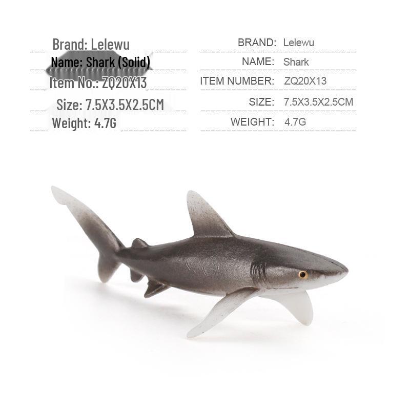 Children's Marine Animal Model Set: Mini Whale, Shark, Dolphin, Turtle, Sea Lion