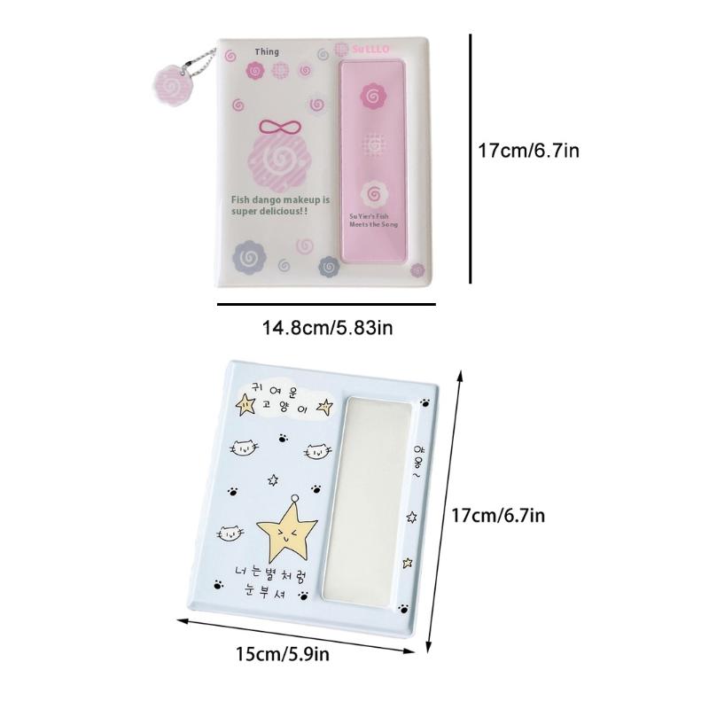 Мультяшный фотоальбом для фотобудки с идолами, 40 страниц для 40 фотополосок 5x15 см, Закладка 20 шт., Держатель для фото 10x15 см (4R)