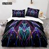Colorful Geometric Duvet Cover Set Psychedelic Swirl Bedding Set King Queen For Kids Adults Room Microfiber Abstract Quilt Cover