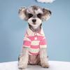 Dog Short Sleeved Shirt Casual PoloStriped T-Shirt Summer Clothing for Puppies