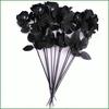10 шт./компл., искусственный букет черных роз, домашний Хэллоуин, имитация черной розы, искусственный цветок, свадебный пар