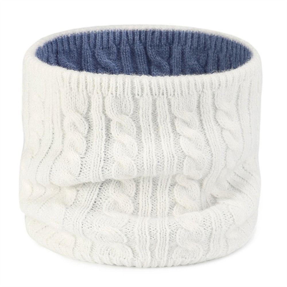 Thick Knitted Neck Gaiter Keep Warm Half Face Mask Fashion Cold-proof Collar Winter