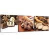 Set of Three Pictures Canvas Print Candy Cakes