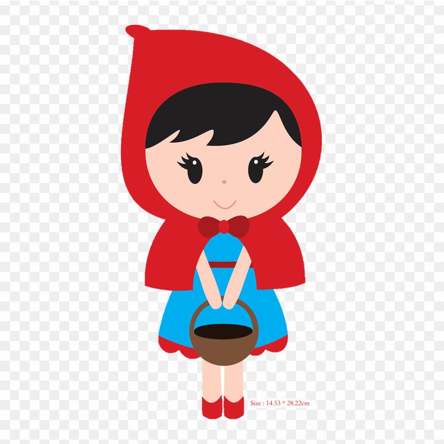 Chapeuzinho Vermelho Minus Little Red Riding Hood Big Bad Iron On Patches For Clothing Applique Stickers On Clothes Heat-Sensitive Custom Patch
