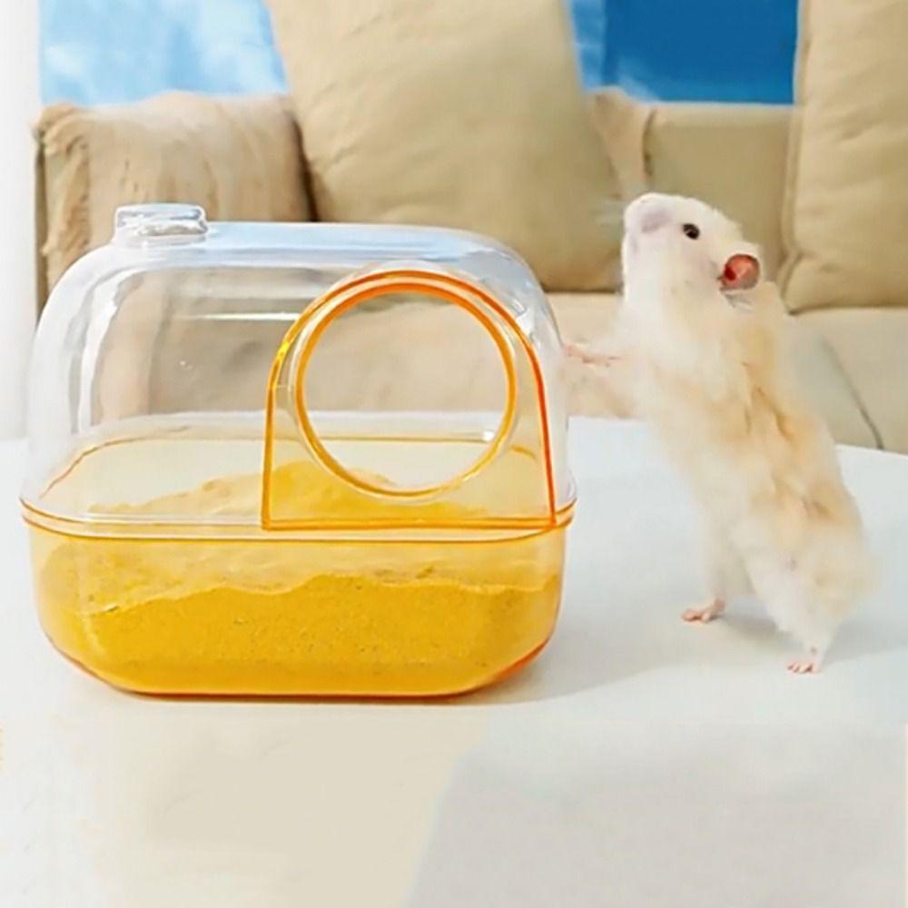 Съемная песочница для хомяка Anti Splash для купания хомяка Песочный контейнер для домашних животных Клетка для ландшафтного дизайна