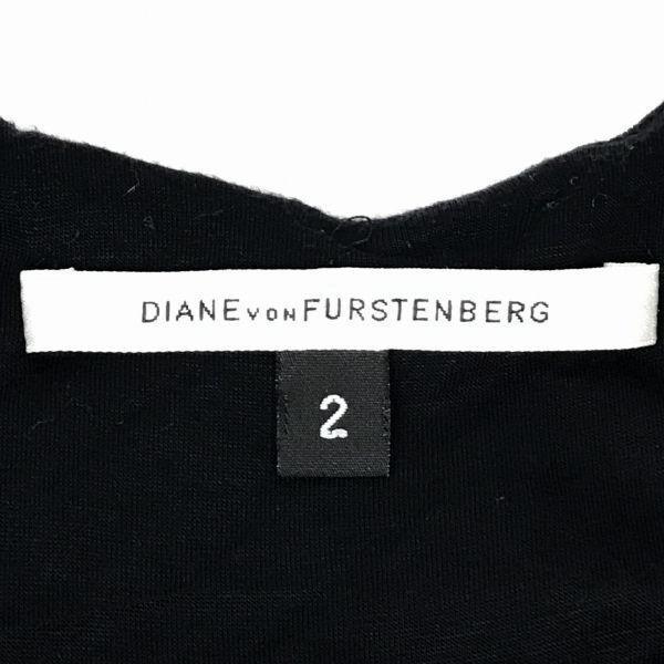 Сделано в США/DIANE von FURSTENBERG Платье без рукавов до колена/Женский размер M/2/Черное/Глянцевая отделка, на подкладке(ИСПОЛЬЗОВАЛ)