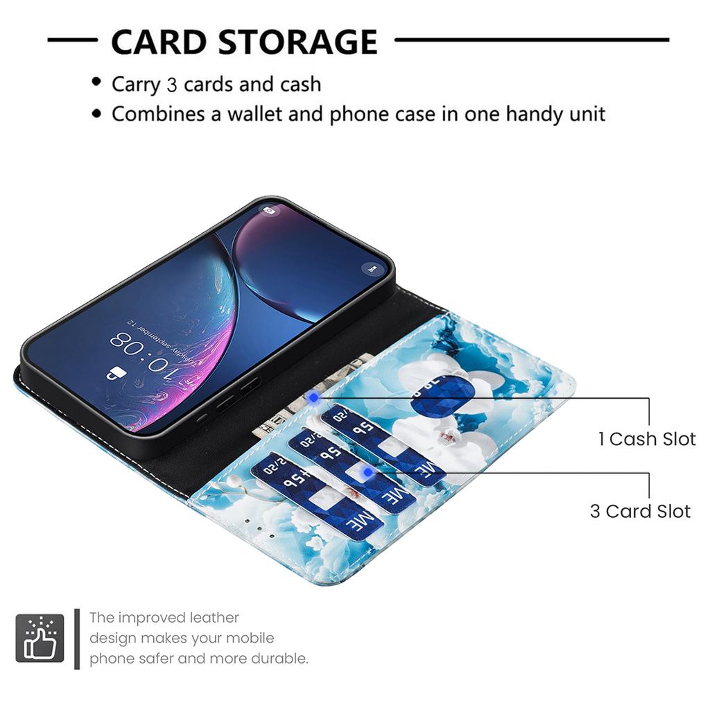 For Samsung Series Leather Cases Flower Butterfly Painted PU Protectiver Flip Cover with Card Holder Magnetic Closure Kickstand For Samsung Galaxy S25