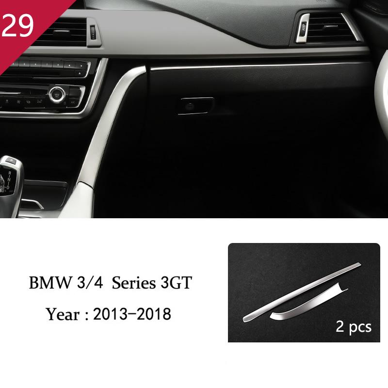 For q6 3 4 Series 3GT F30 F32 F34 Car Styling interior Gearshift AC CD button Panel Door Armrest Decoration Cover Trim Sticker q6