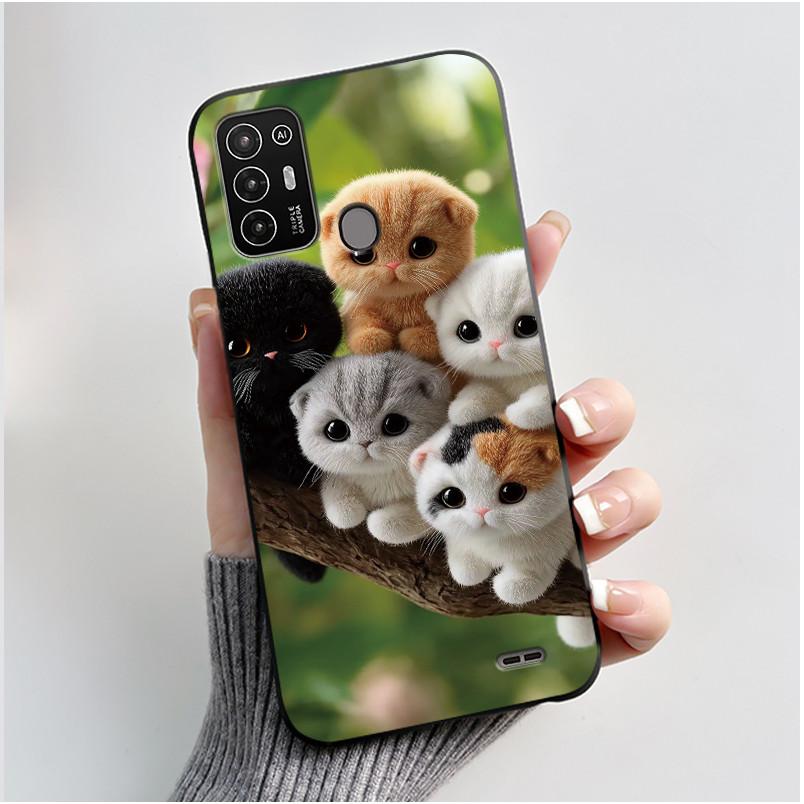 Чехол для ZTE Blade A52 Чехол для ZTE BladeA52 Задняя крышка Силиконовый Мягкий Черный ТПУ Роскошный Дракон Милый Крутой Мальчики Девочки Бампер Накладка на Телефон