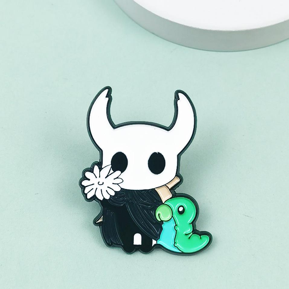 Брошь с персонажем мультфильма Hollow Knight – Милый, Креативный Аксессуар для Рюкзака и Одежды