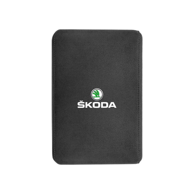 ADV1 Car Armrest Box Pad Suede Handrail Increase Height Mat For Skoda Octavia A5 Mk3 Fabia Kamiq Kodiaq Karoq Rapid Yeti Superb Scala
