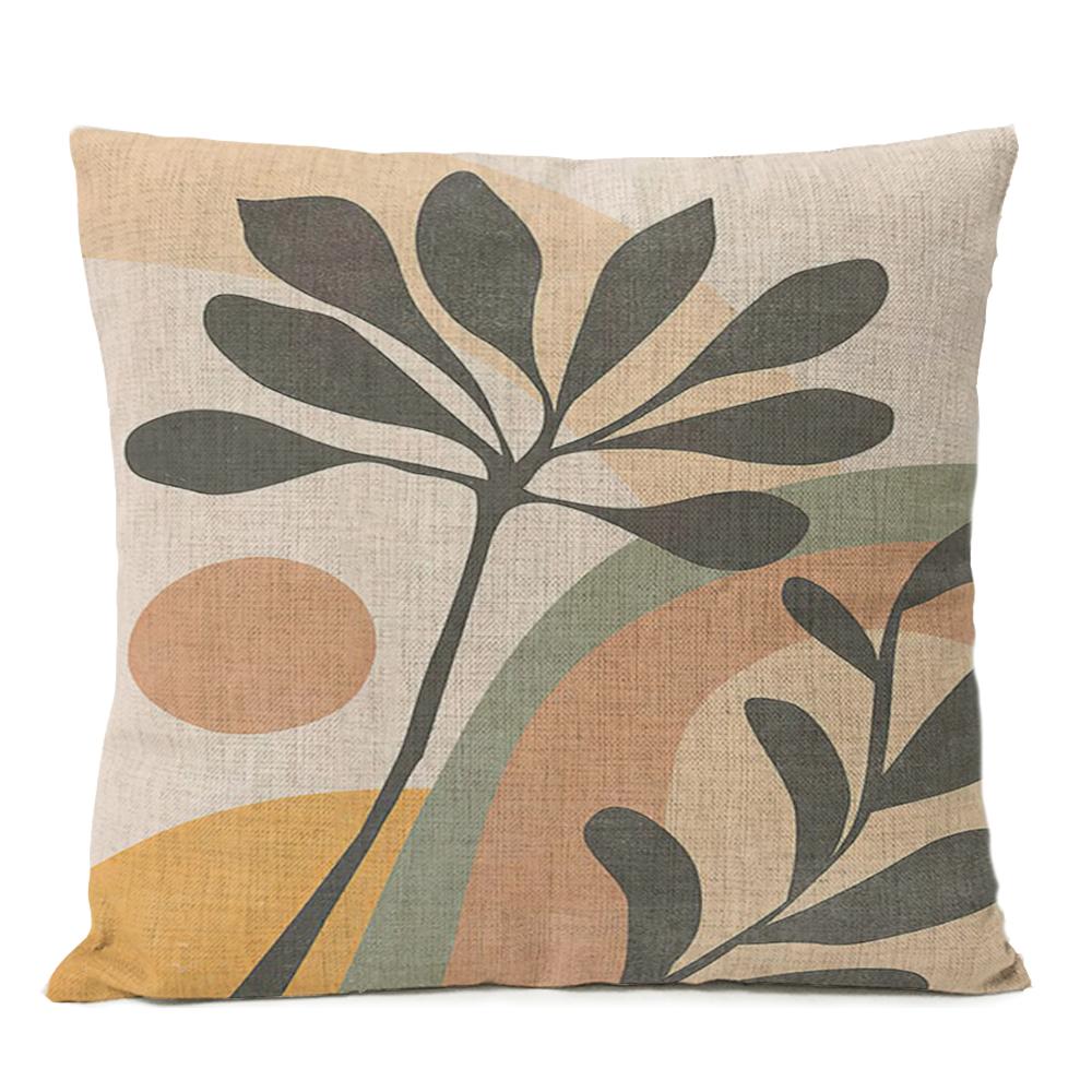Nordic Home Decor Boho Geometric Pillow Cover Leaf Monstera Rainbow Sun Throw Pillow Case Art Simple Decorative Sofa Cushion