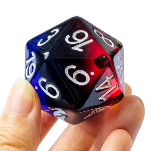 Bescon Jumbo 20-sided Dice 1.5 Inch, Colorful Multi-layer Design, 38mm Oversized D20 Dice, Big Size, Multi-layer Rich Colors.