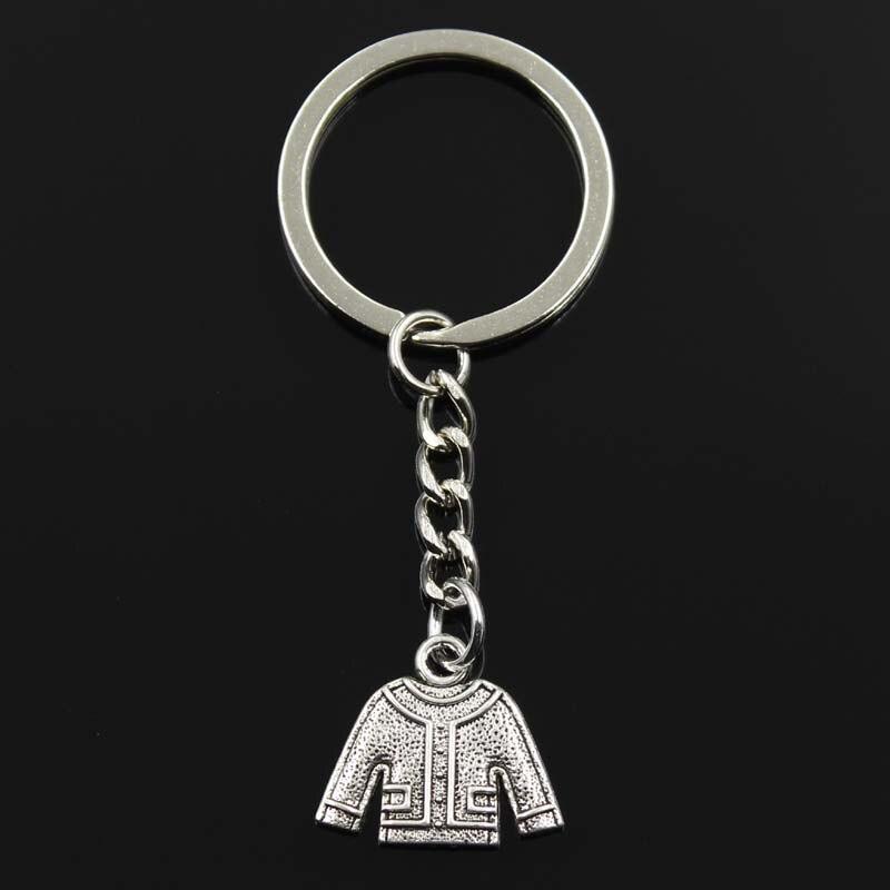Fashion Keychain 19x22mm Cloth Sweater Pendants DIY Men Jewelry Car Key Chain Ring Holder Souvenir For Gift
